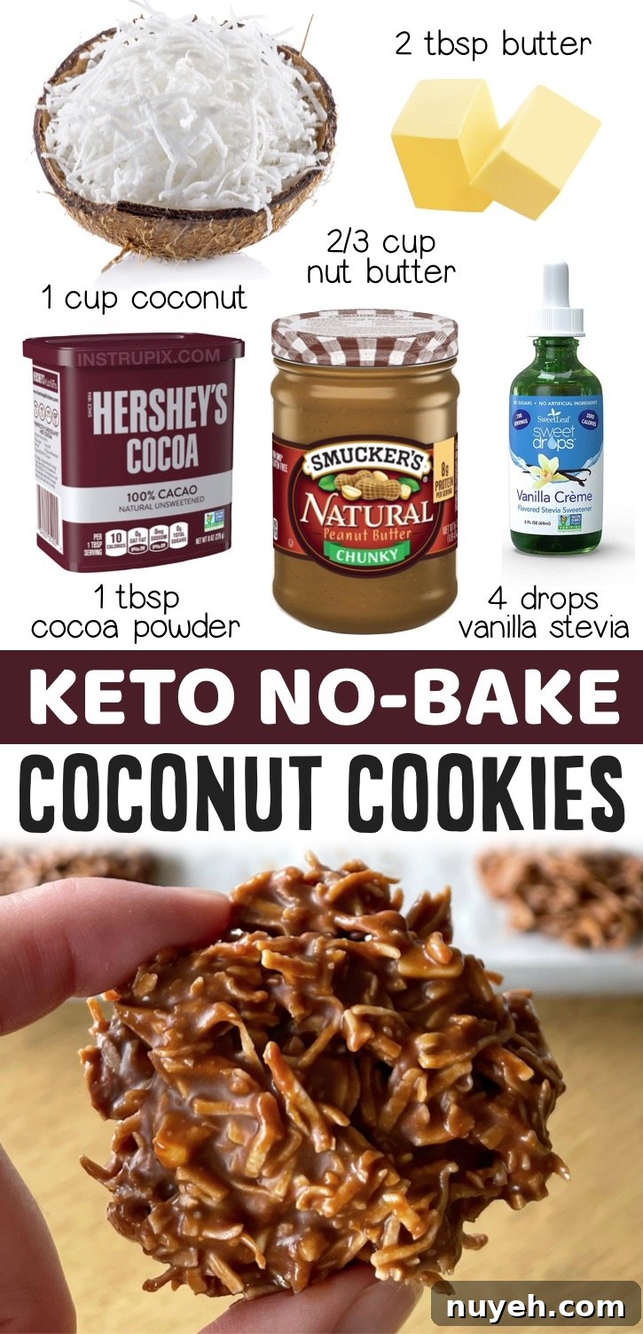 Super quick and easy keto desserts! The low carb chocolate peanut butter cookies require no baking and just a few simple ingredients. They are the best homemade keto treat! Great for last minute sugar cravings. I low the crunchy and chewy texture of these cookies. Just freeze and then refrigerate. 
