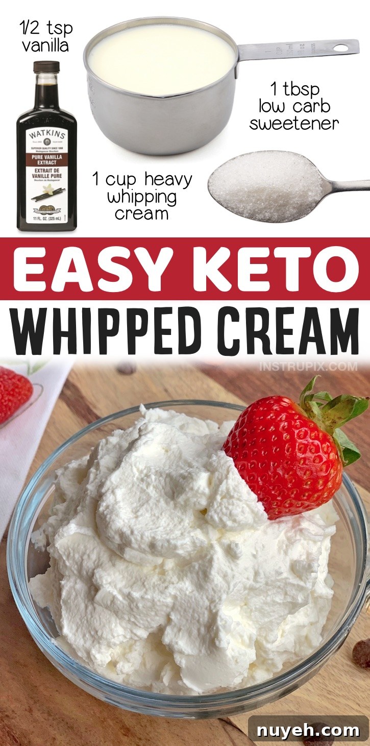 Keto Whipped Cream Recipe | 20 Must-Have Keto Dessert Recipes That Don't Taste Low Carb - Easy keto desserts are hard to come by, which is why I've put together this list of the best quick and easy keto desserts to make at home! Everything from 3 ingredient cookies to microwave mug cakes. If you're looking for easy keto sweet treats, these recipes are all made with just a few ingredients that you probably already have at home in your fridge and pantry.
